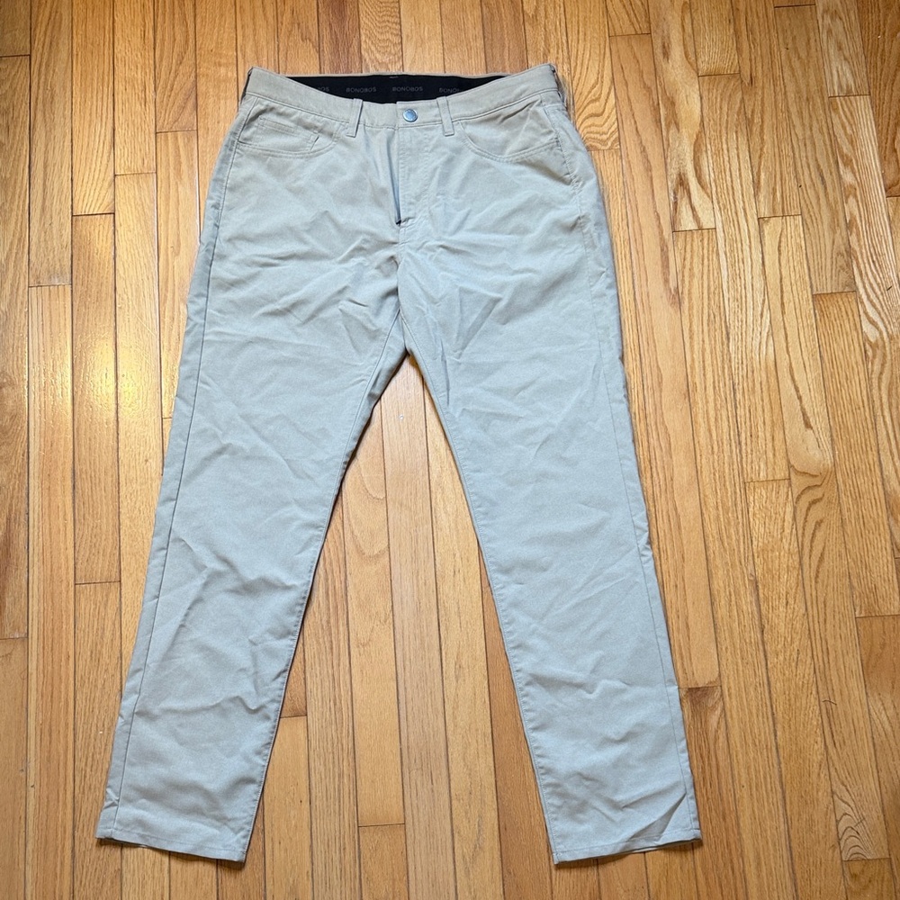 Bonobos Men’s Washed Chino Pants | 32x32 | Khaki | Tailored Fit